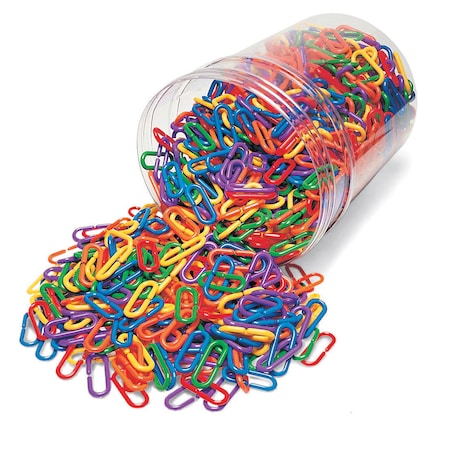 Learning Resources Link N Learn Rainbow Links in a Bucket, Set of 1000 0260